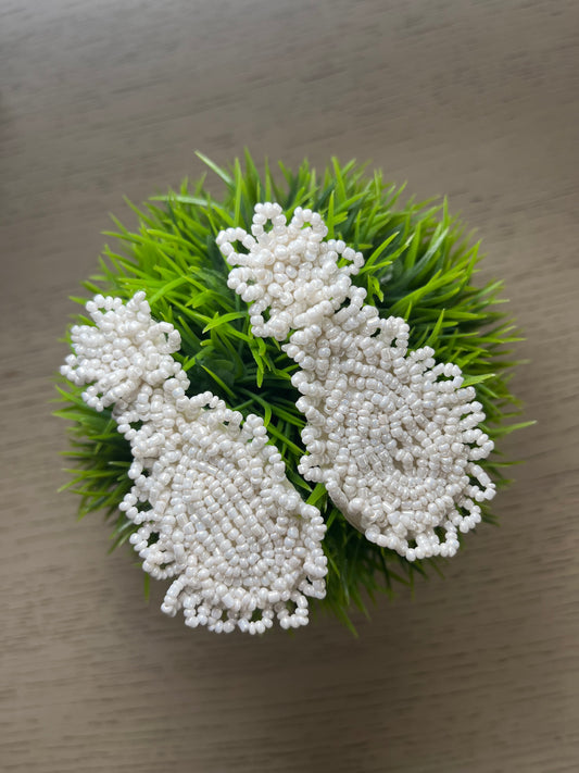 White Seed Bead earrings