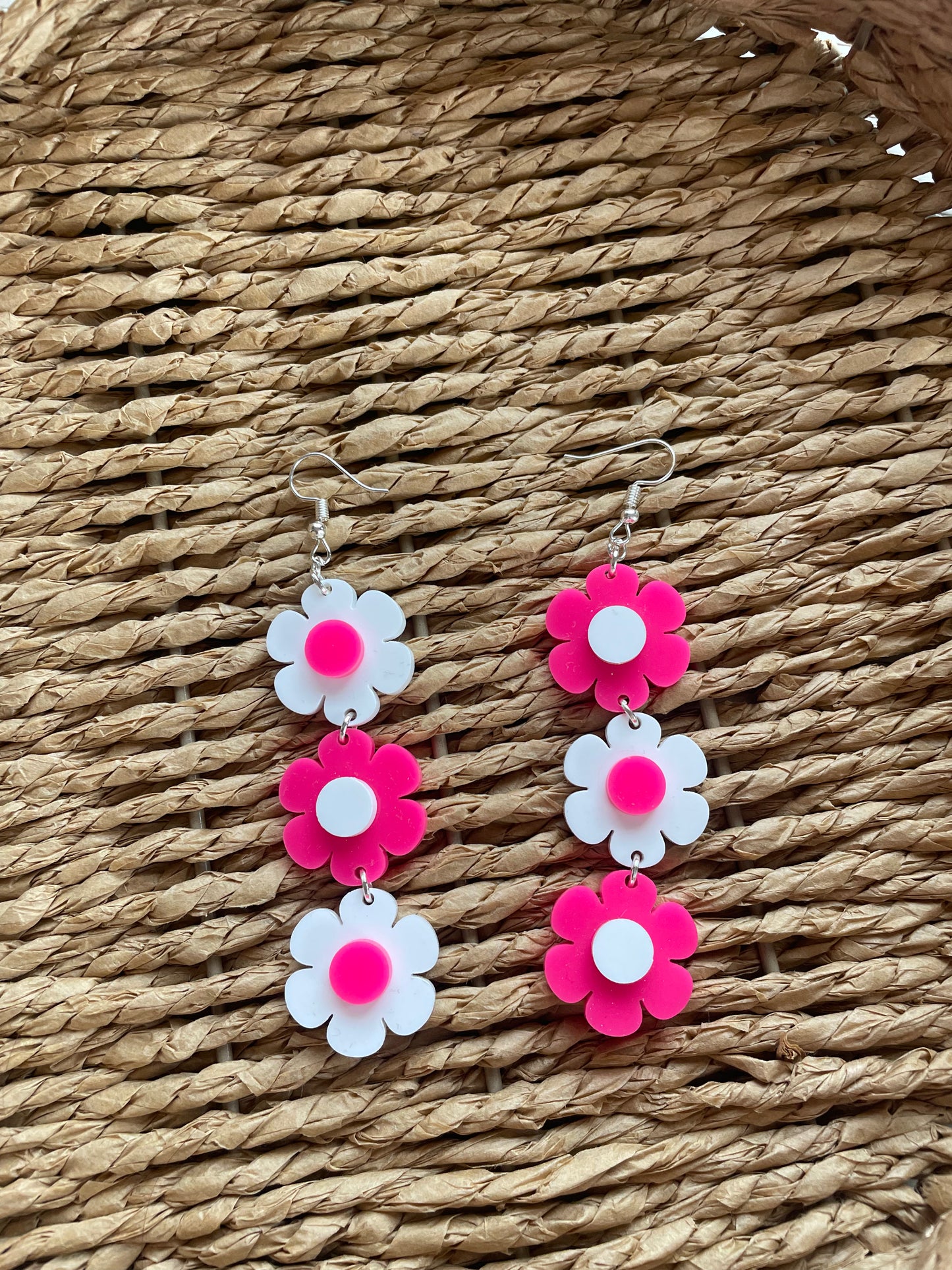 Triple Daisy Earrings