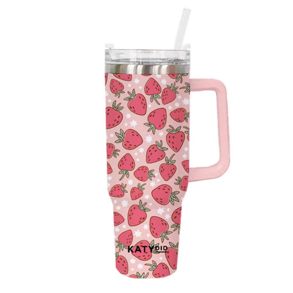 Strawberries Printed 40oz Tumbler
