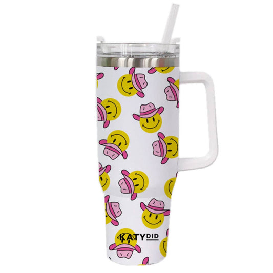 Cowboy Happy Face 40oz Tumbler