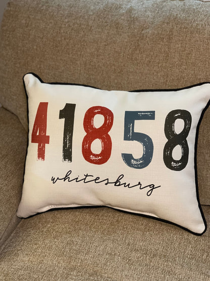 41858 Zip Code Pillow