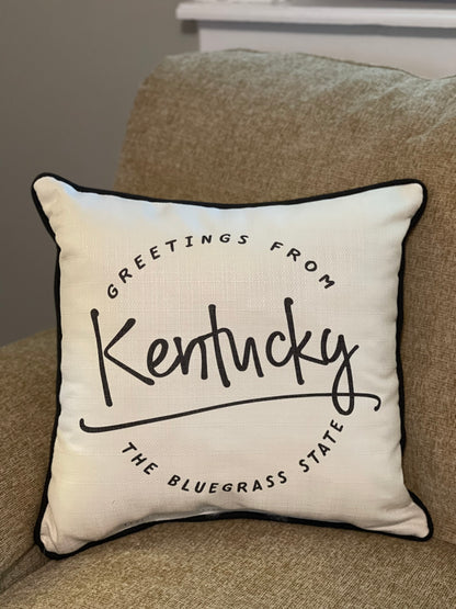 Greetings from Kentucky Pillow