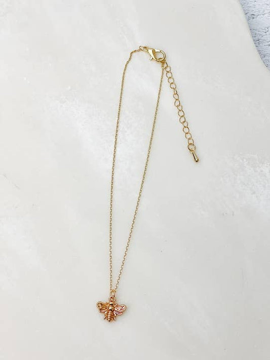 Gold Bee Charm Ankle Bracelet