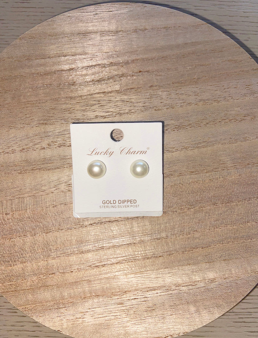 sterling Sliver Post Pearls