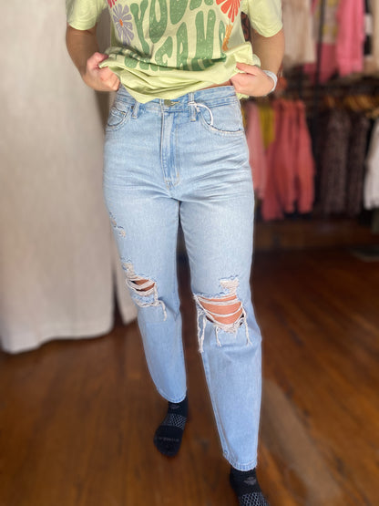Distressed to Impress Dad Jeans