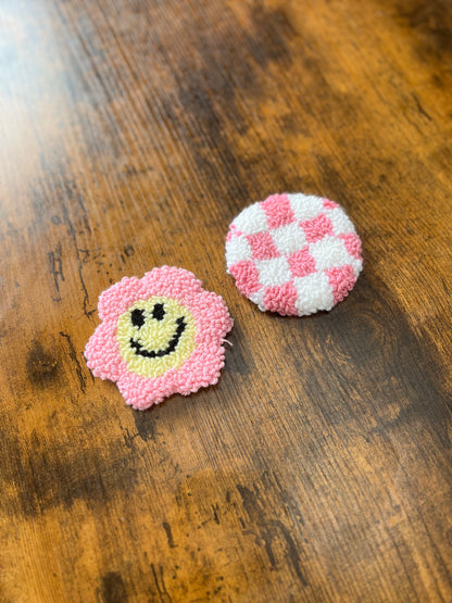 Punch Needle Car Coasters Set