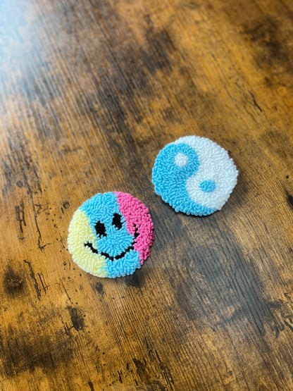 Punch Needle Car Coasters Set