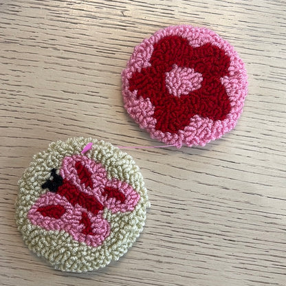 Punch Needle Car Coasters Set