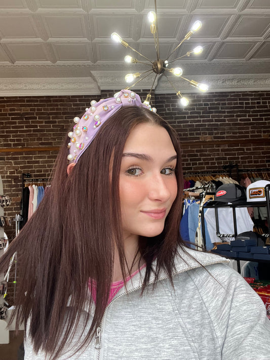 Gingham Embellished Headband
