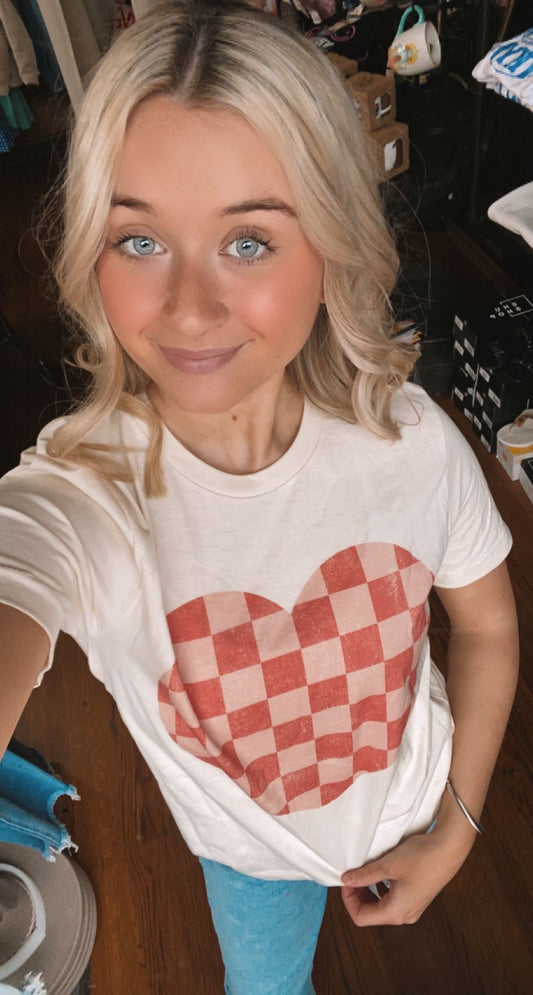 Check out my heart graphic tee