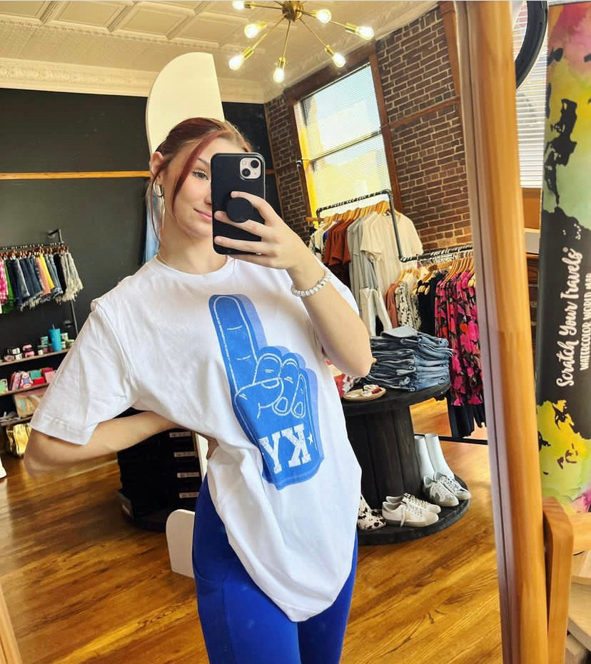 Retro Foam Finger Oversized Tee
