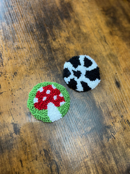 Punch Needle Car Coasters Set